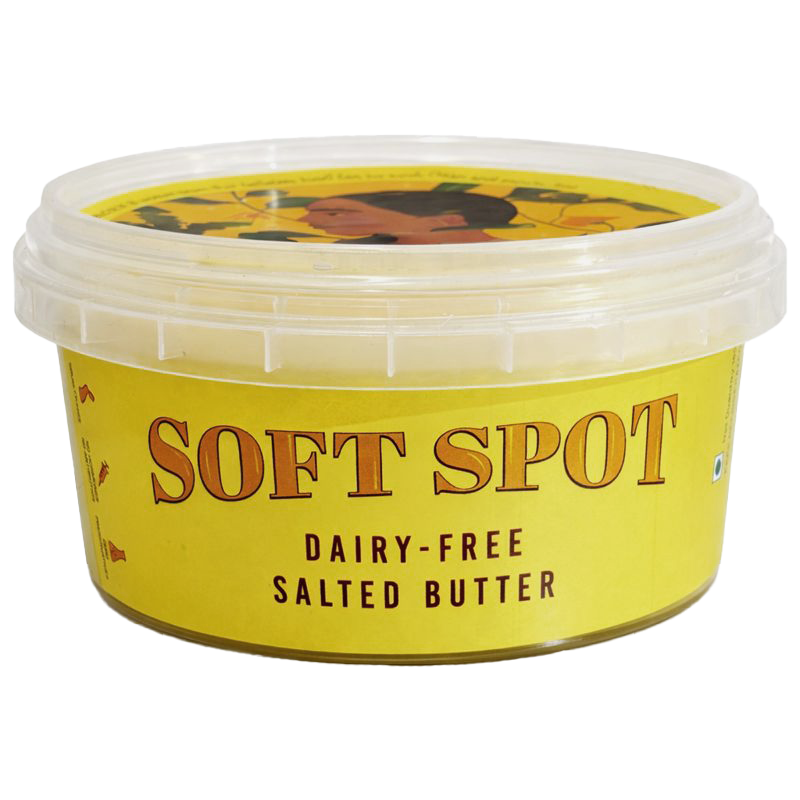 Plant-based salted butter spread on toast dairy-free butter for everyday use